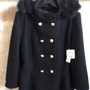 Black elegant pea coat Liz Claiborne